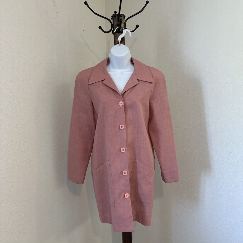 Vintage Lew Magram Collection Pink Blazer Jacket – Classic Button Front, 80s/90s